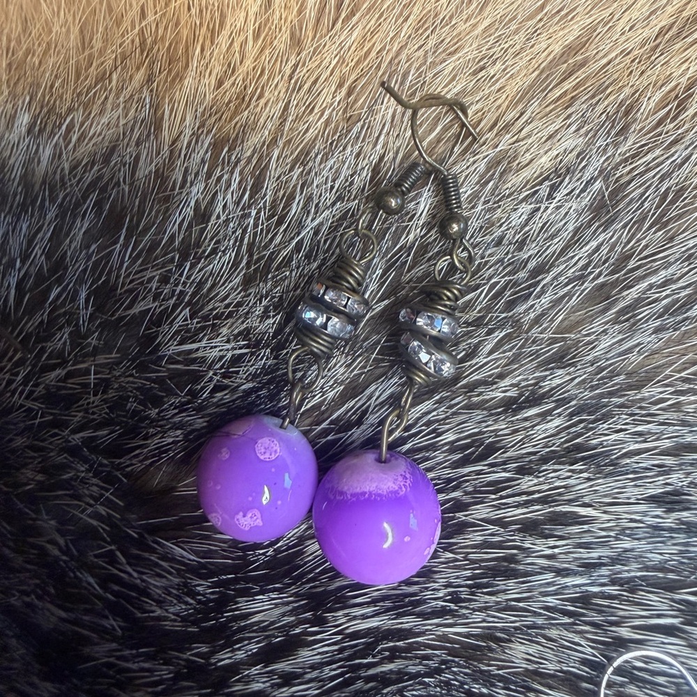 Purple Dangle Earrings